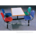 4 person wooden dining table and plastic chair for restaurant